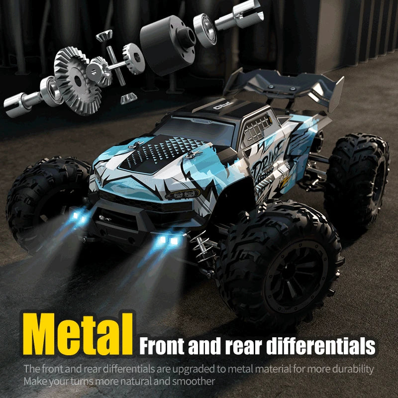 1:16 Brushless RC Car Off Road 4x4 High Speed 70Km/H 2.4G Remote Control Car with LED Drift Monster Truck Toys for Adults Kids