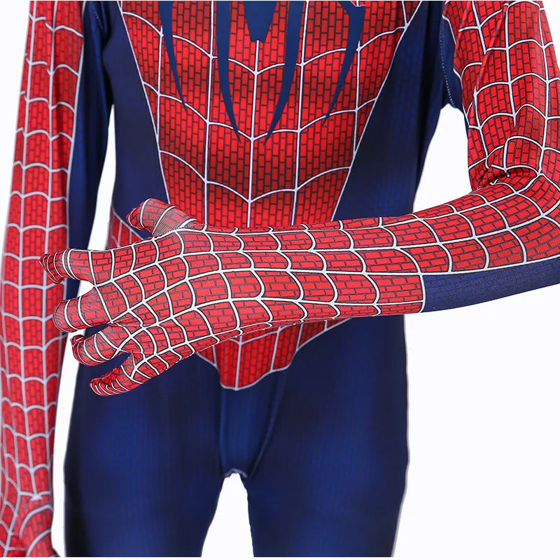 Child Superhero Costume Peter Parker Bodysuit Halloween Boys Girls Play Movie Fan Cosplay Fantasy Costume