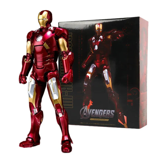 In Stock Iron Man MK7 Action Figure Model Collectible Toys Gift for Children
