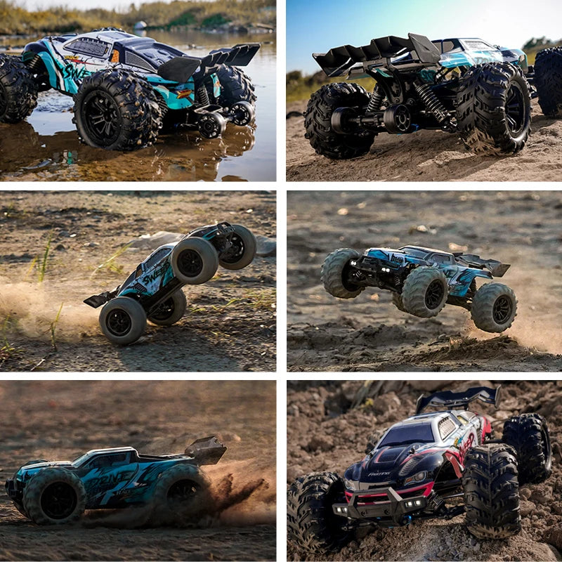 1:16 Brushless RC Car Off Road 4x4 High Speed 70Km/H 2.4G Remote Control Car with LED Drift Monster Truck Toys for Adults Kids